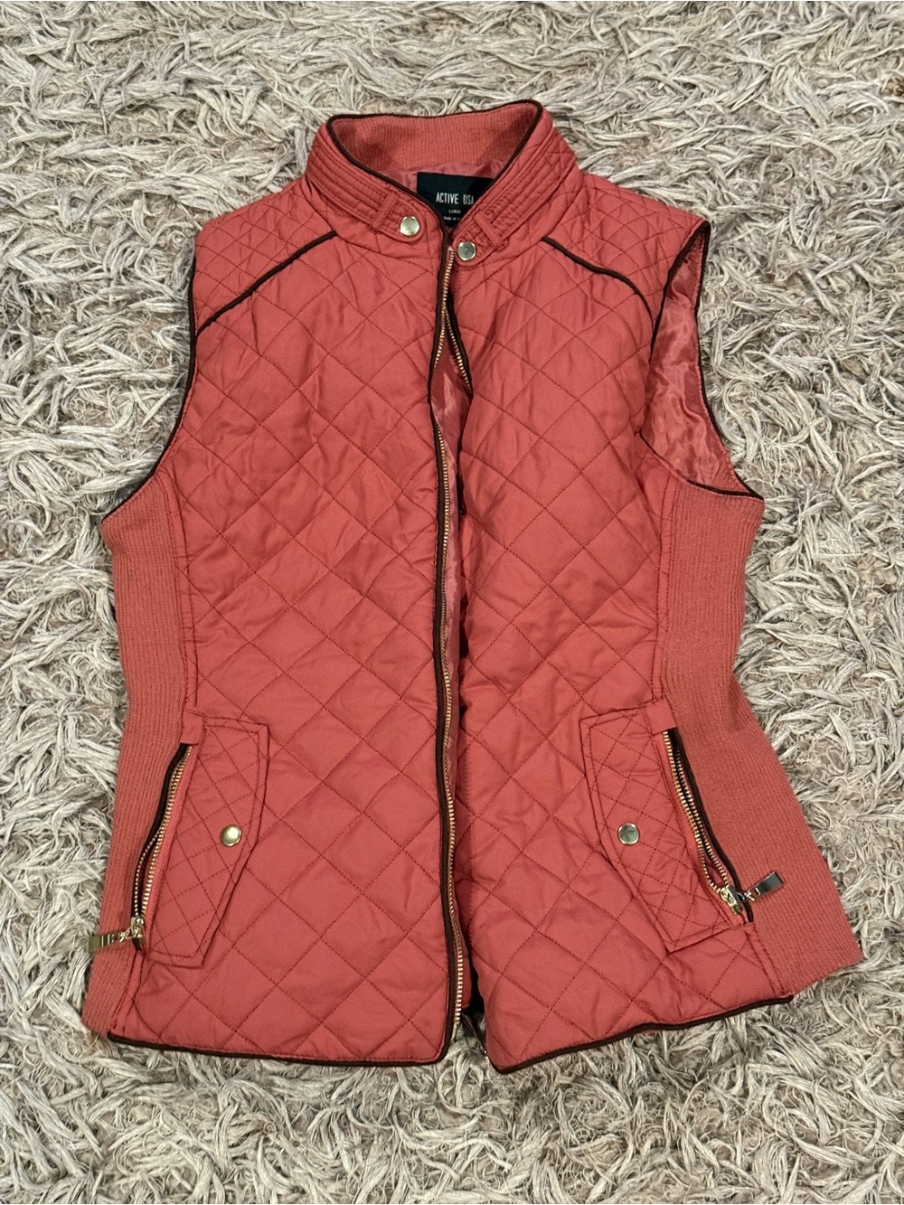 Active USA Quilted Sleeveless Vest